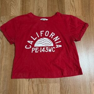 Forever 21 Red and White California Graphic Tee
